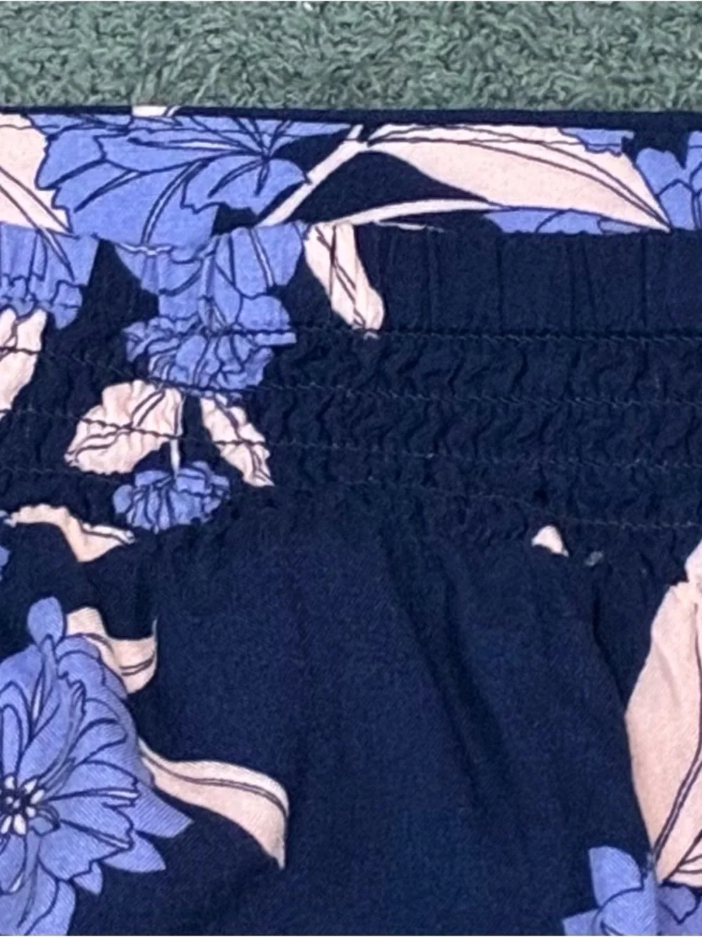 Express Blue Floral Faux Wrap Midi Skirt | Women’s Medium
